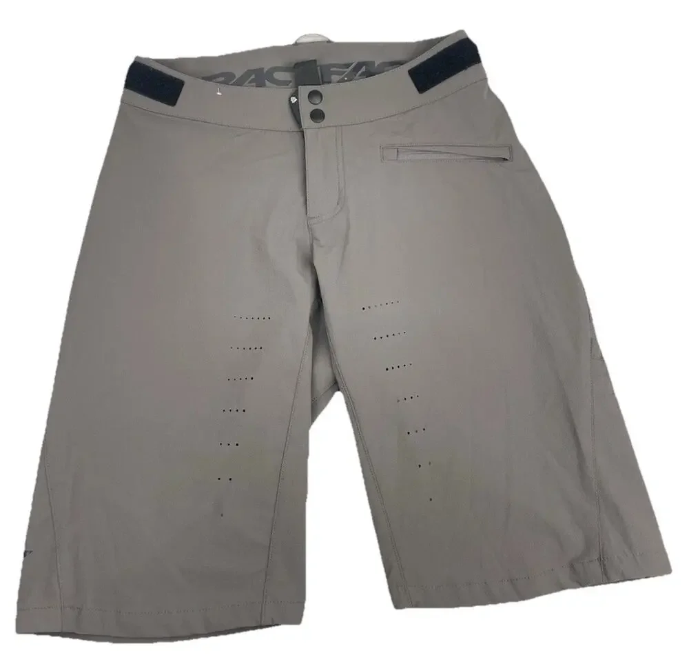 Race Face Indy Mountain Bike Shorts Mens Small Gray Zip Pockets Cycling MTB